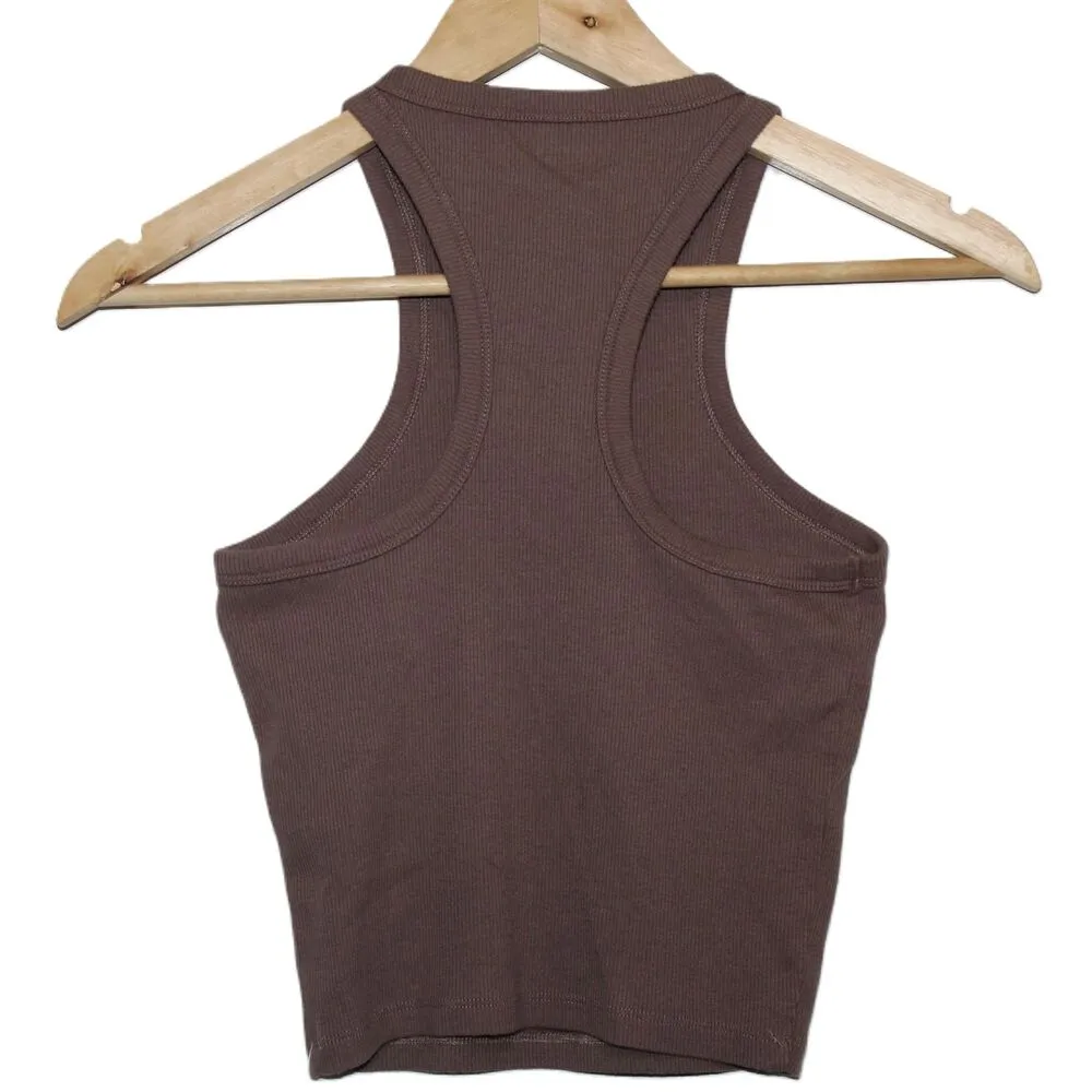 Abercrombie & Fitch Soft A&F Rib Brown Sleeveless Tank Top Size Extra Small XS - Image 2