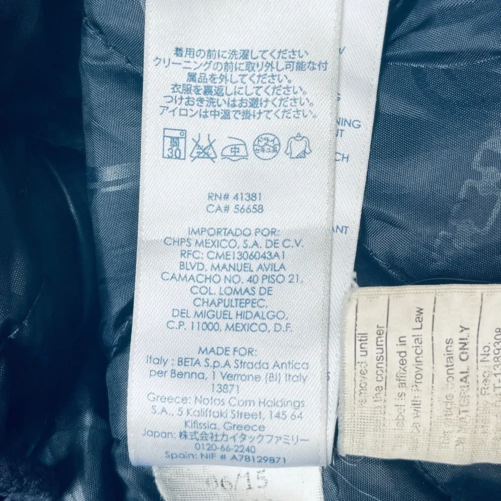 Chaps Hooded Winter Jacket Navy Blue Size Large - Image 7