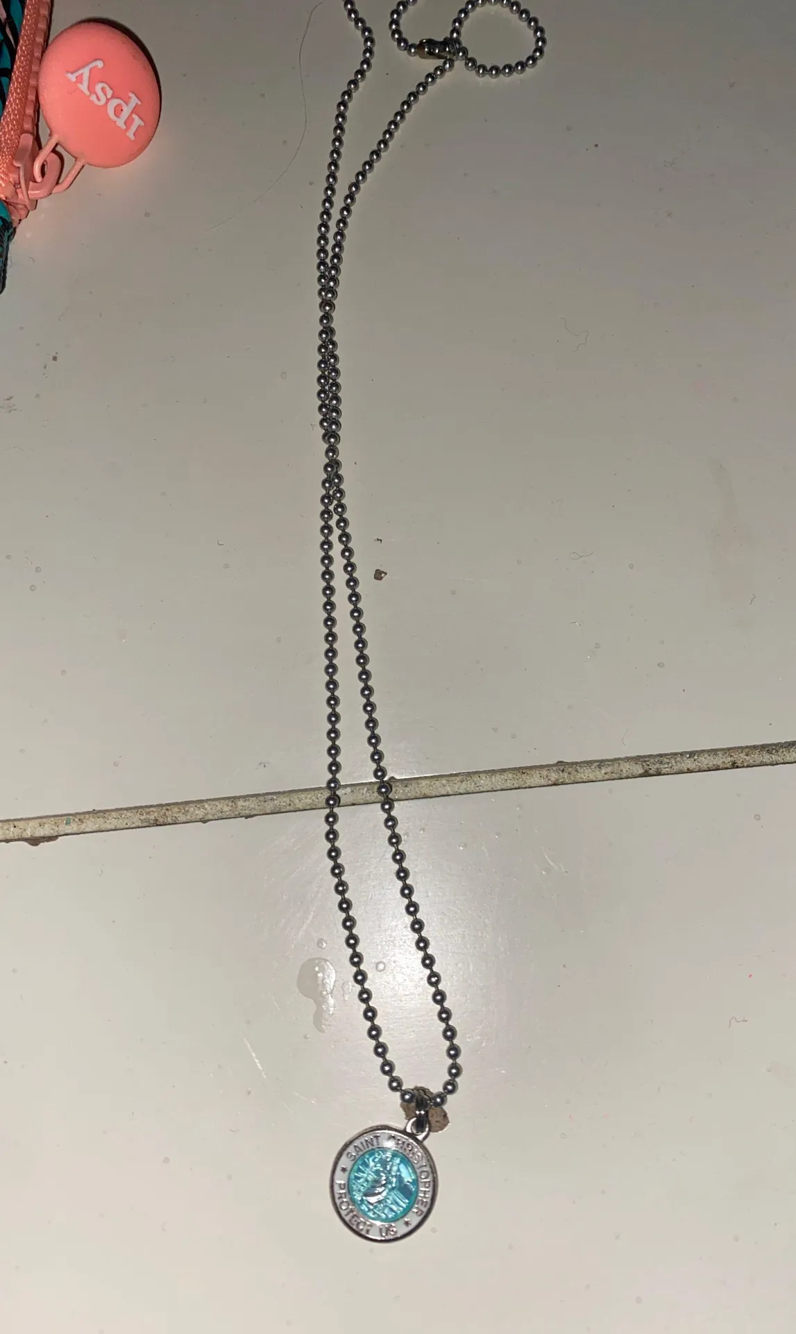 Get back Necklace Saint Christopher Blue - Image 3