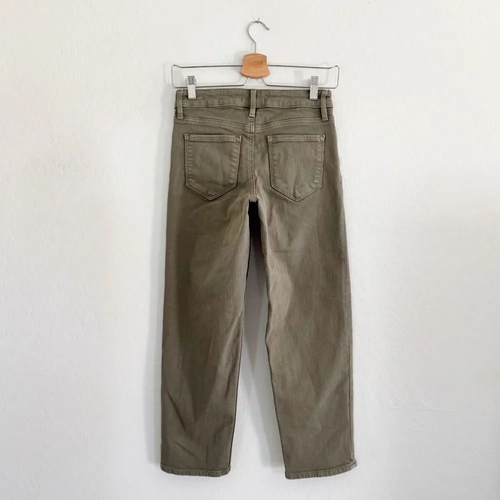 Athleta Flex Olive Green Straight Cropped Jeans Size 2 Petite - Image 4