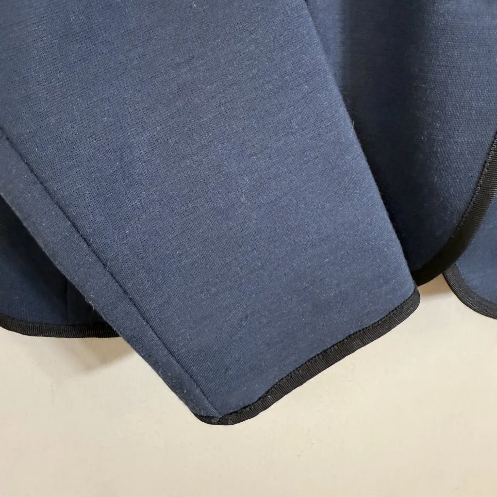 Gap The Academy Ponte Blazer Jacket Women's 8 Navy Blue Black Trim Career Formal - Image 9