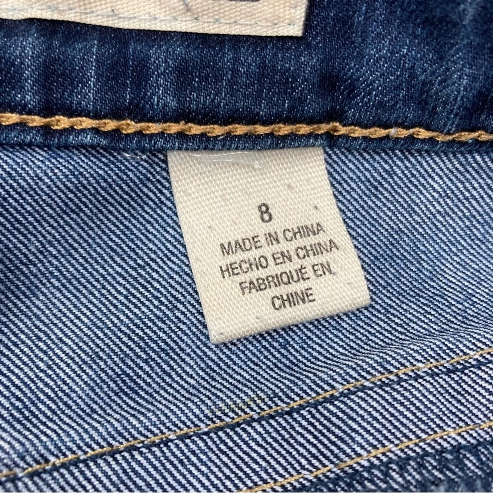 DKNY Jeans Denim Dark Wash Faded Straight Leg Jeans Cotton Blend Womens 8 - Image 5