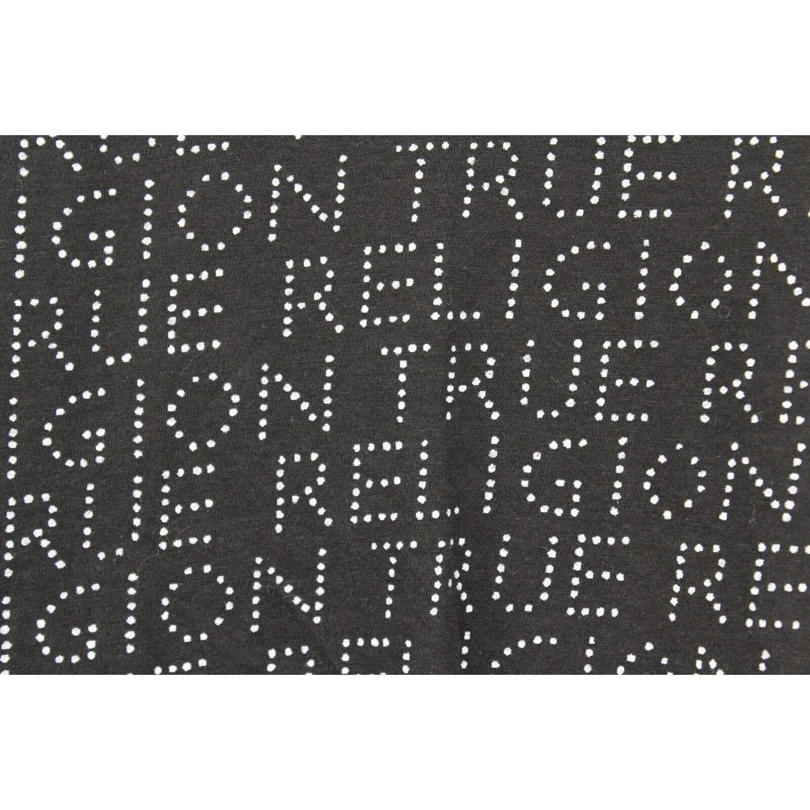 True Religion T-Shirt Large Black Allover‎ Print Pima Cotton Short Sleeve Women - Image 3