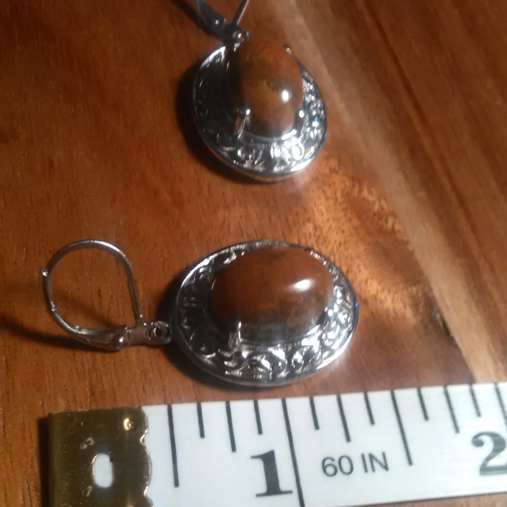 Aqua Nueva Moss Stainless Steel Lever Back Earrings - Image 4