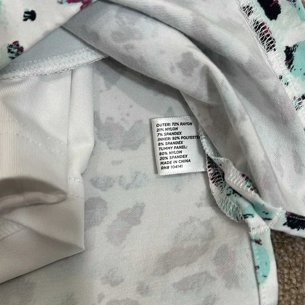 Lady Hagen Sea Glass Blue Leopard Print Golf Skort Performance Women Size Small - Image 7