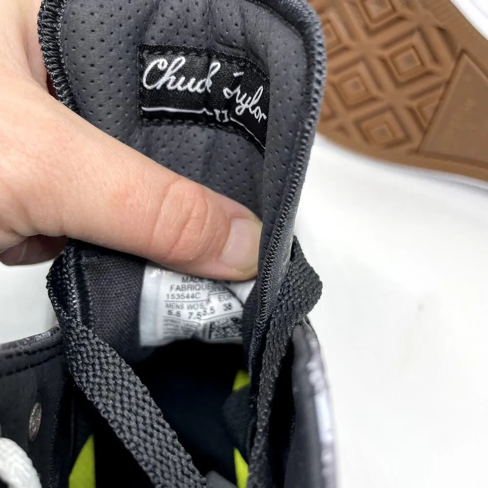 NEW Converse CTAS II HI Black Silver White Lunarlon Shoes M 5.5 W 7.5 - Image 12