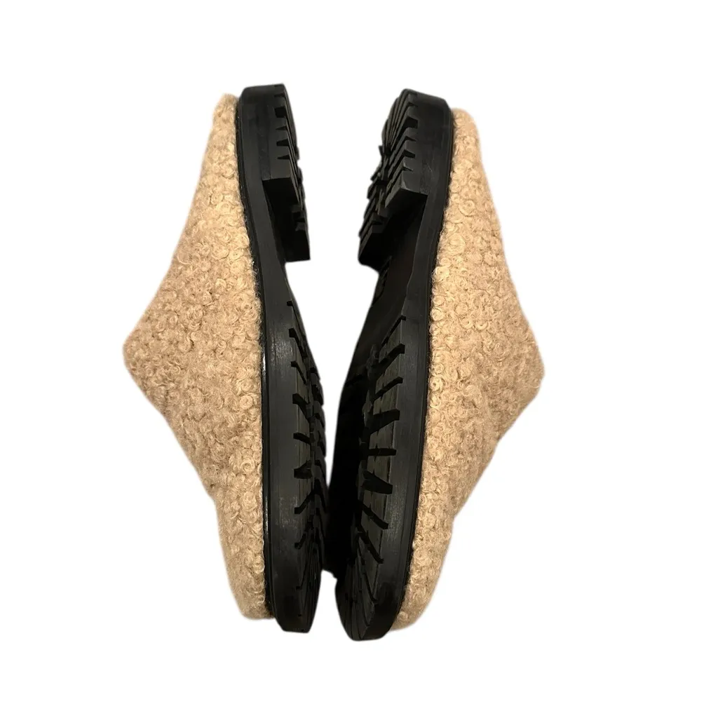 STAUD Astro Mule Clog Lug Sole Quilted Sherpa Shearling Slip On in Doe 9 - Image 5