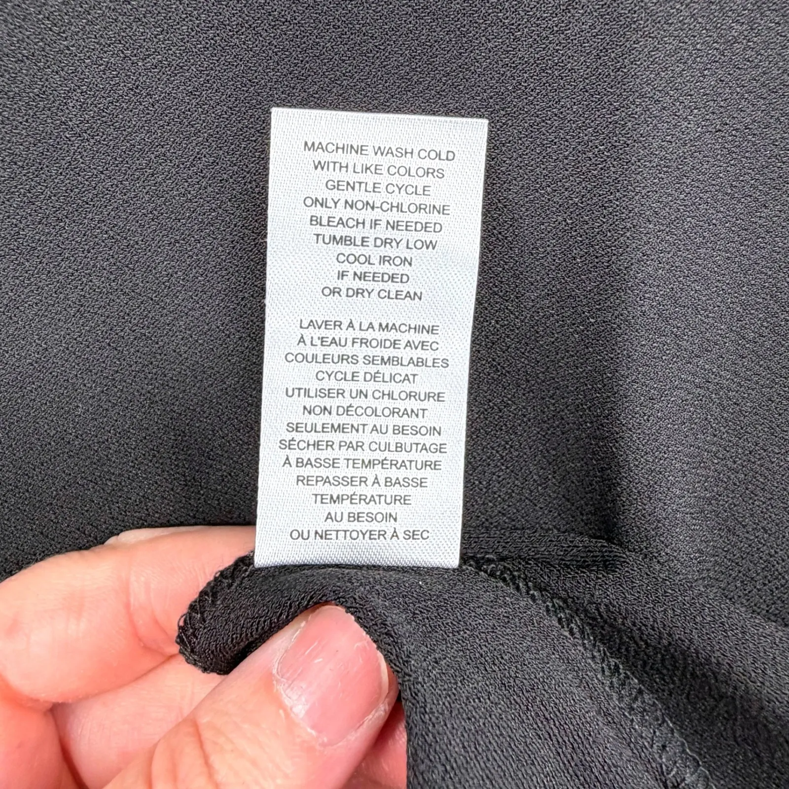 Tahari Black Puff Sleeve Floral Print Tunic Top Blouse 1X Plus Size Office Party - Image 6