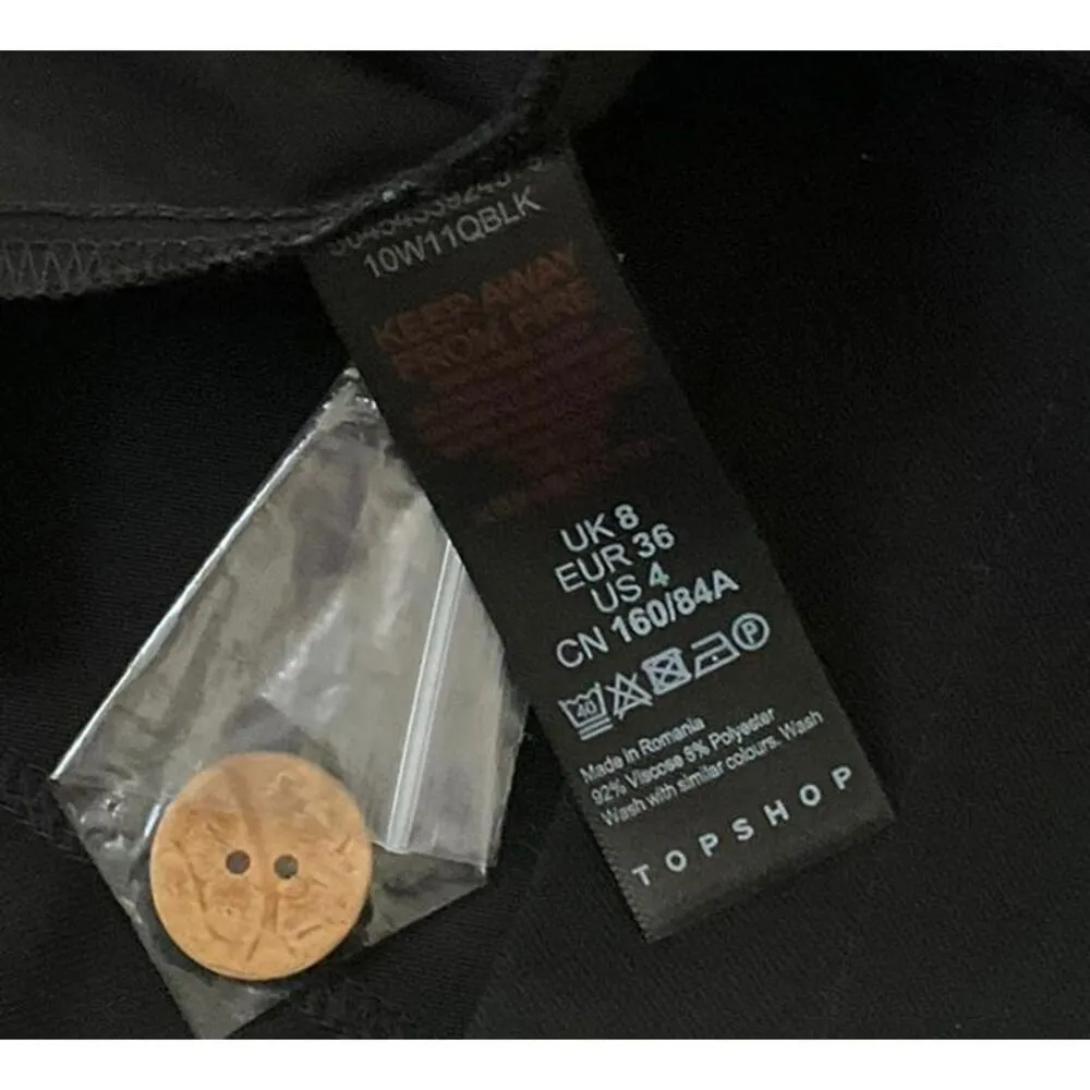 Topshop Black Jumper Dress Women Size 4 NWT | 31-19 - Image 6