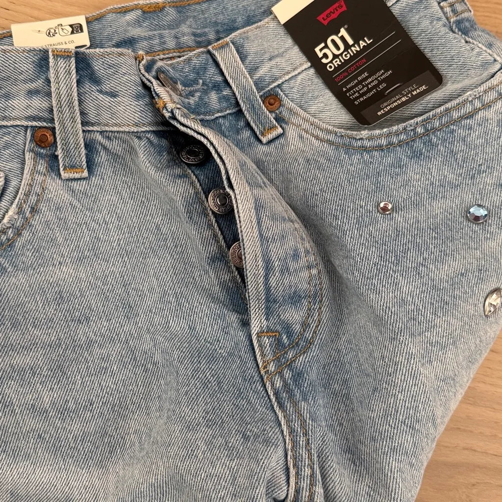 Levi’s 501 original fit studded jeans - Image 11