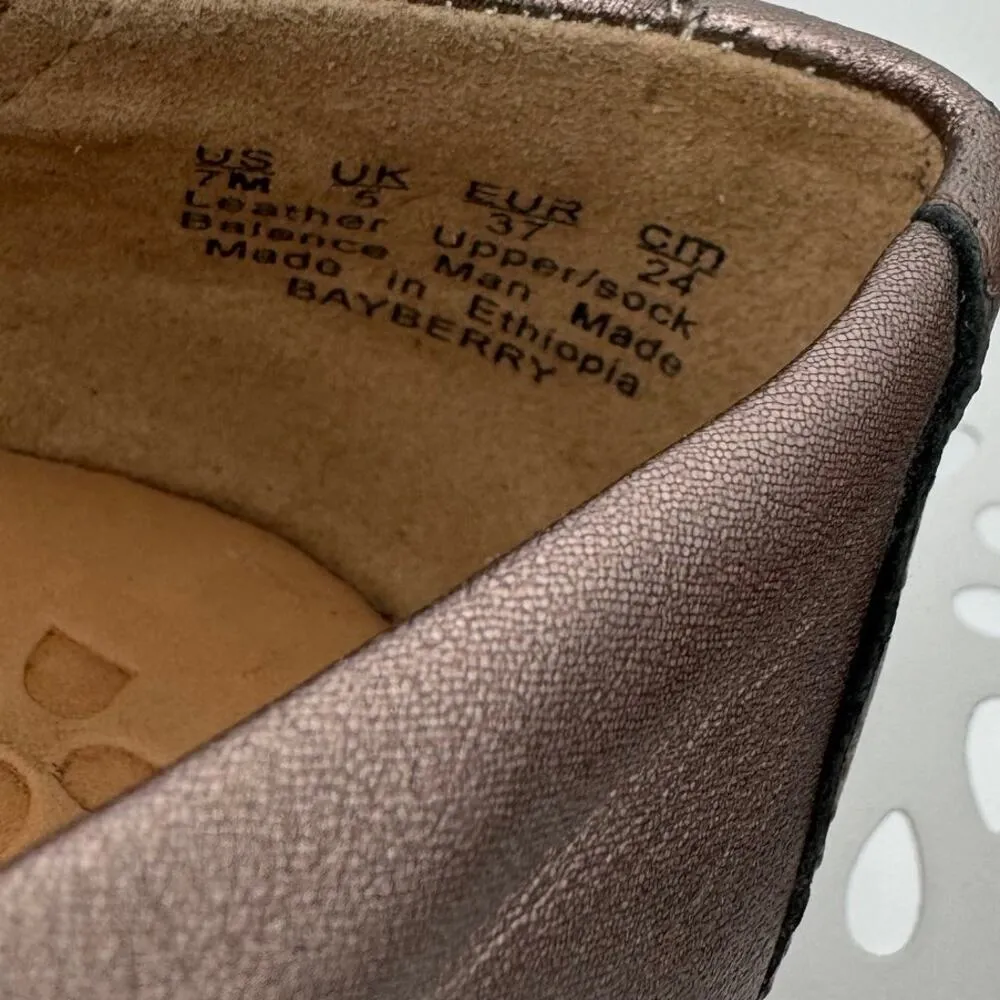 Naturalizer Bayberry ballet flats shoes rose gold leather buckle slip on size 7 - Image 8