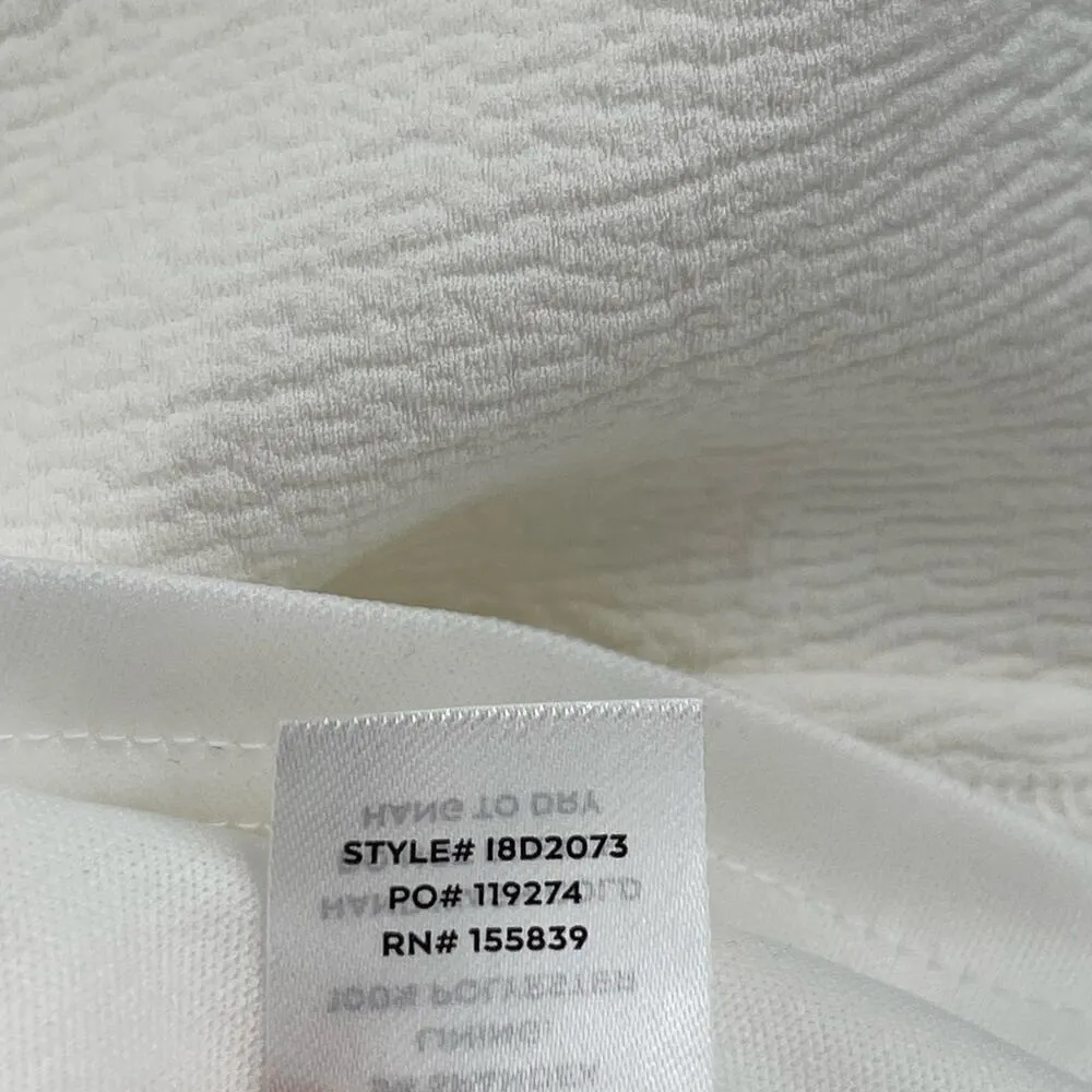 LULU'S Dress Small White Guessing Game Bodycon Knee Length/Midi Bridal Bride - Image 12