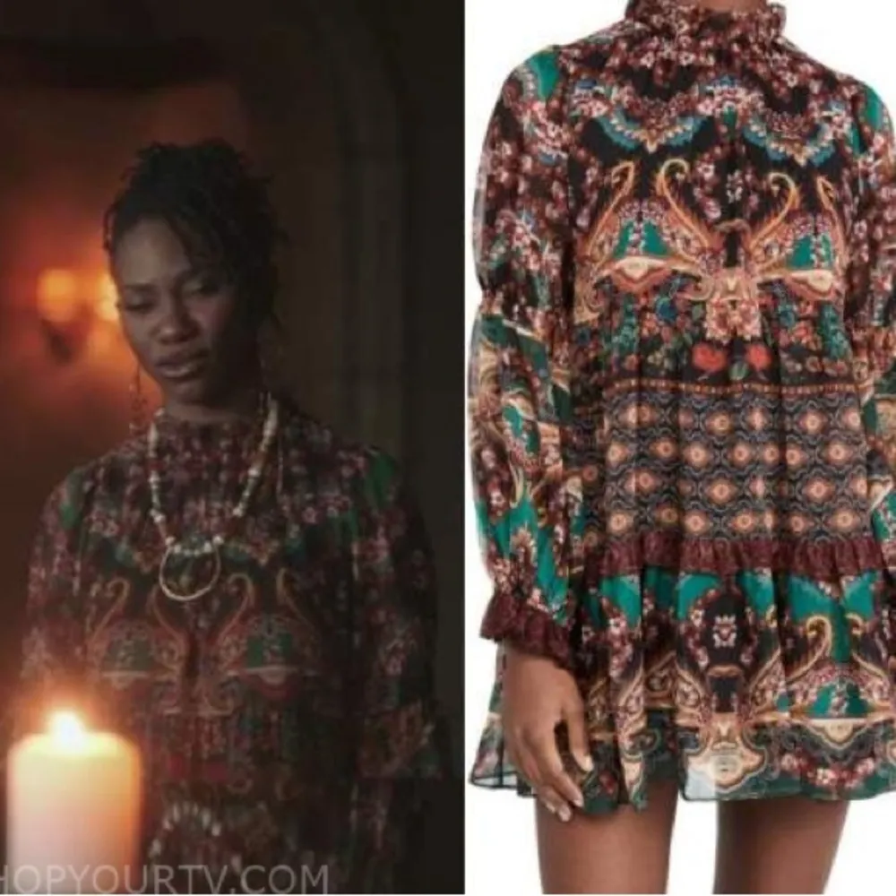 Alice + Olivia Marella Printed Mock Neck Mini Dress 0/XS Women’s Spellbound - Image 9