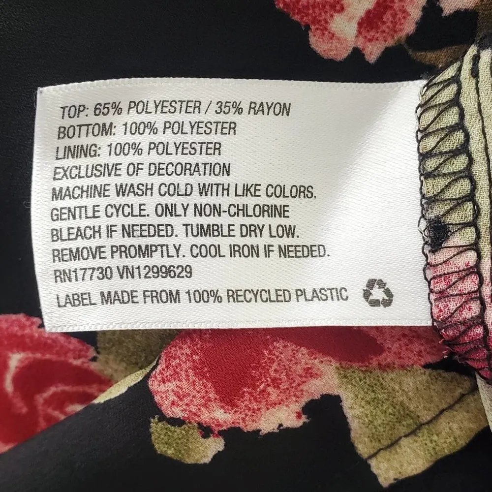 Xhiliration Floral Print Long Sleeveless Maxi Dress L - Image 5