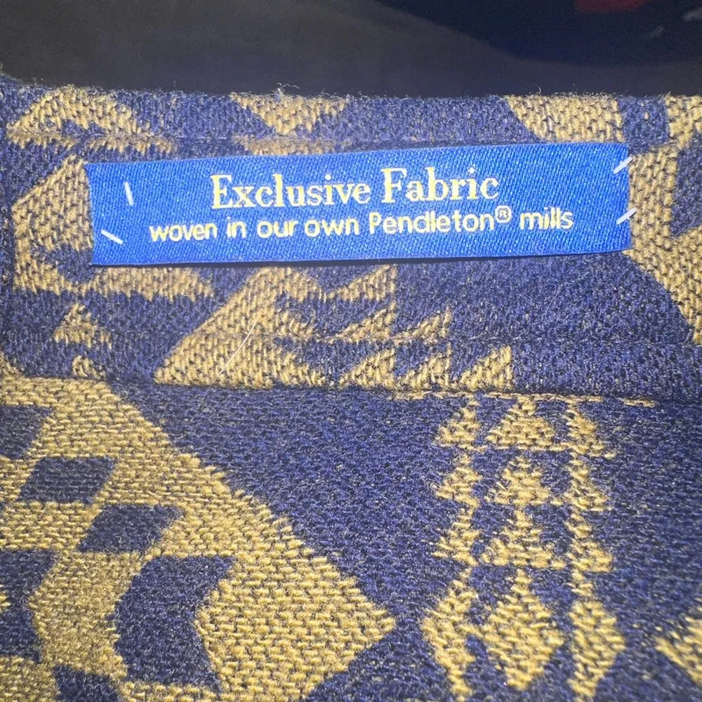 Pendleton Wool skirt Mojave style in pattern navy blue & bronze SIZE 12 - Image 7