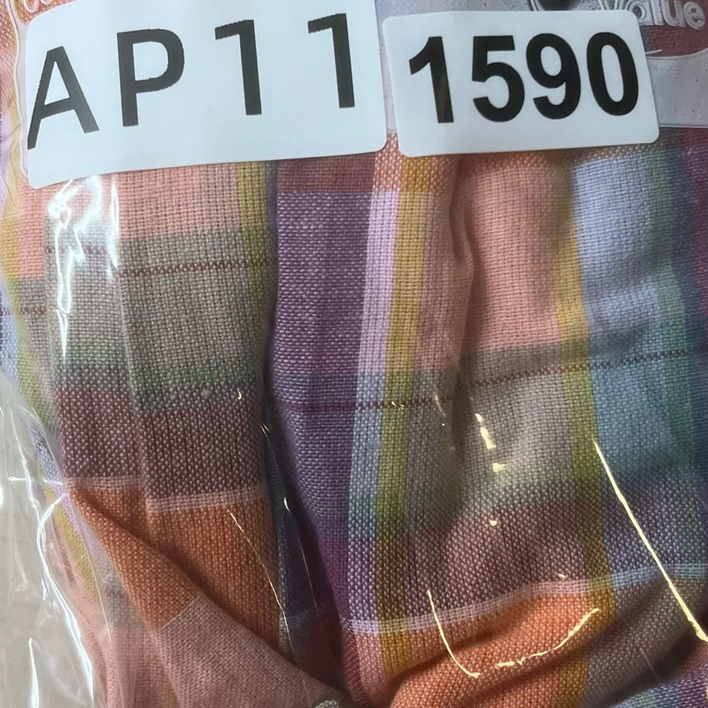 Billabong Salty Blonde Break Point Pants  Multicolor Plaid Wide Leg Pants size 3 - Image 10