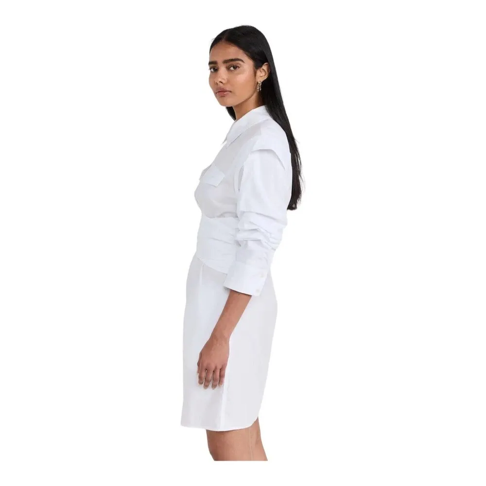 Derek Lam 10 Crosby Skylar Zip Front Shirtdress 4 New - Image 5