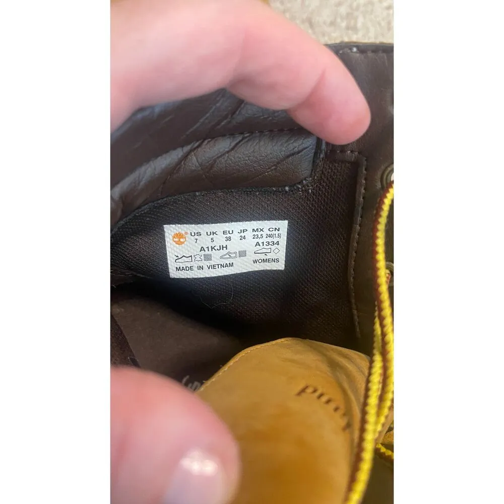 Timberland Allington Lace-Up Bootie Wheat Tan Size 7 - Image 4