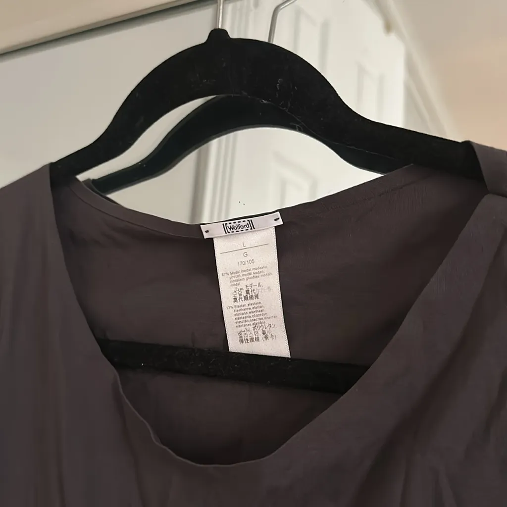 Wolford Dark Grey Crewneck Longsleeve Gray Size L - Image 2