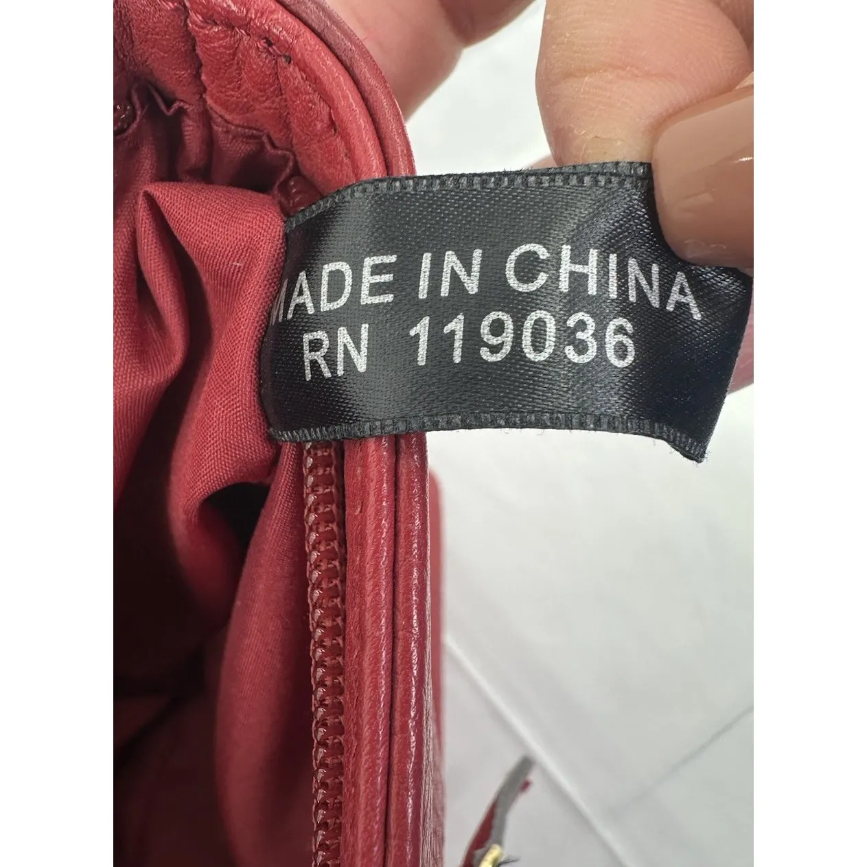 Giani Bernini Red Leather Zip Buckle Shoulder Bag Purse w/ Pockets Double Handle - Image 11