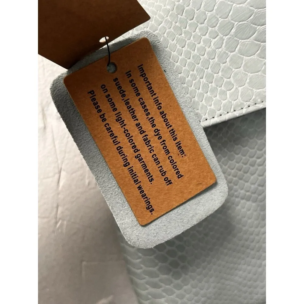 Anthropologie Street Level Real Suede Bag Purse Mint/Menth Designer Professional - Image 9