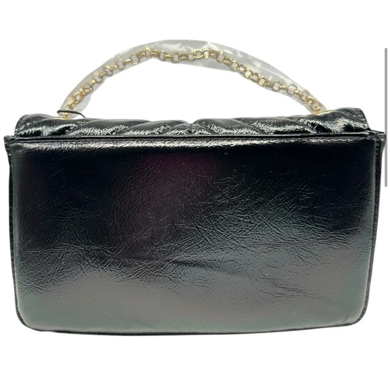 Nicole Miller New York Black Quilted Chain Strap Crossbody Bag Purse NWT - Image 2