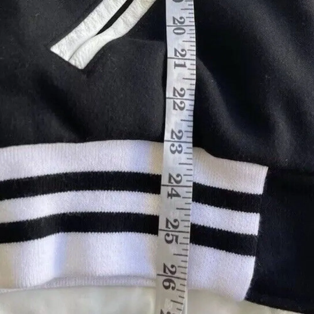 Holloway Varsity Jacket Letterman Urban Black White Wool/Leather Women’s Sz L - Image 5