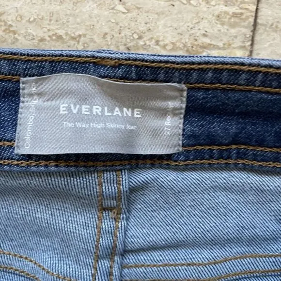 EVERLANE Jeans Womens 27 The Way high Skinny‎ Jean Organic Cotton - Image 2