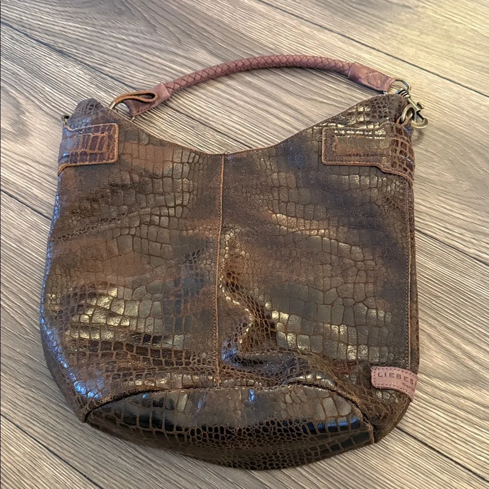 Liebeskind Brown Crocodile-Embossed Women's Bag - Image 2