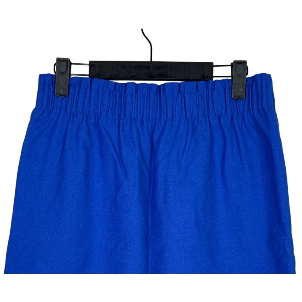 J.Crew Mercantile Paper Bag Pleated Mini Skirt A Line Pockets 4 Royal Blue #3870 - Image 5