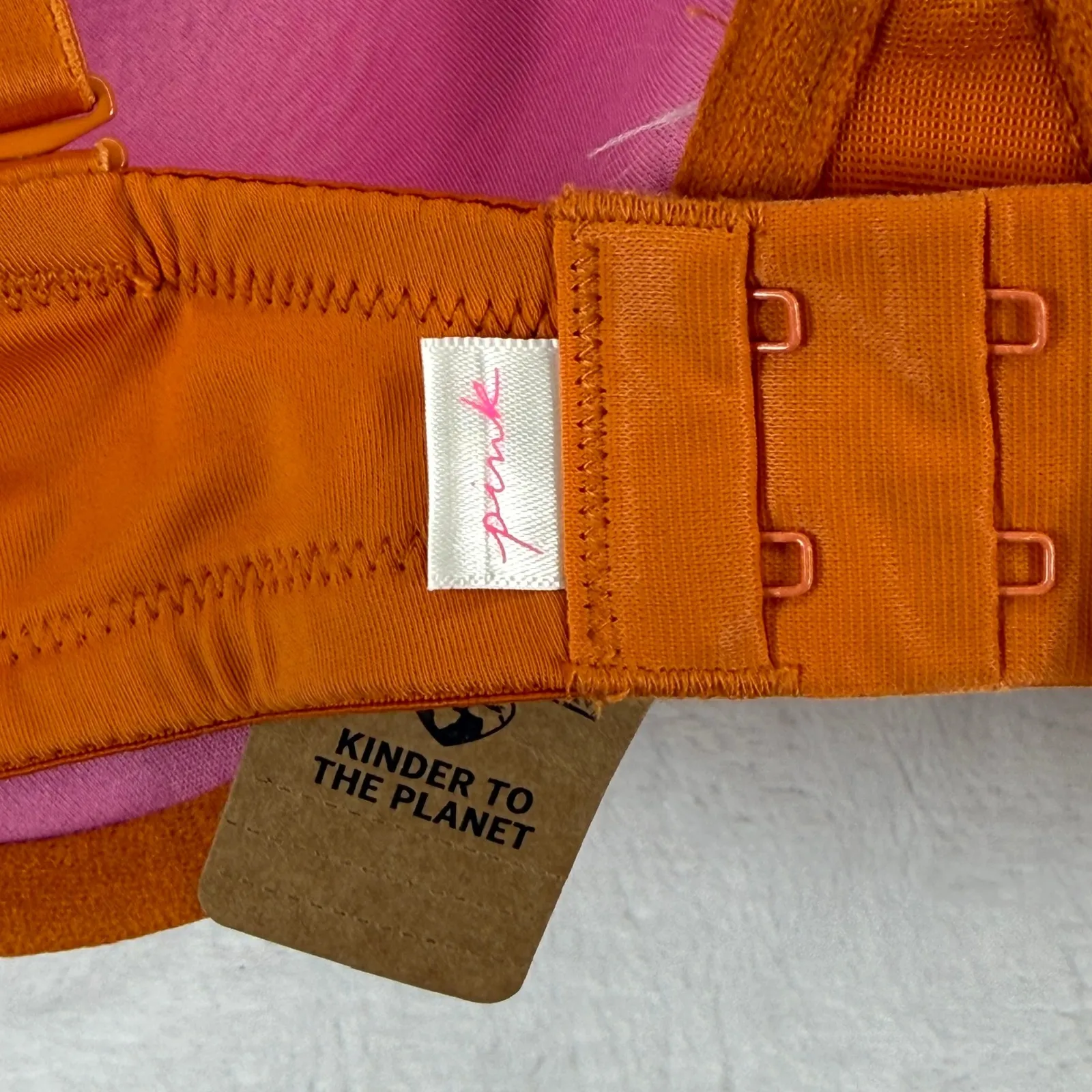 PINK by Victoria's Secret Orange Push Up Bra 42C Underwire Adjustable Straps Size undefined - Image 9