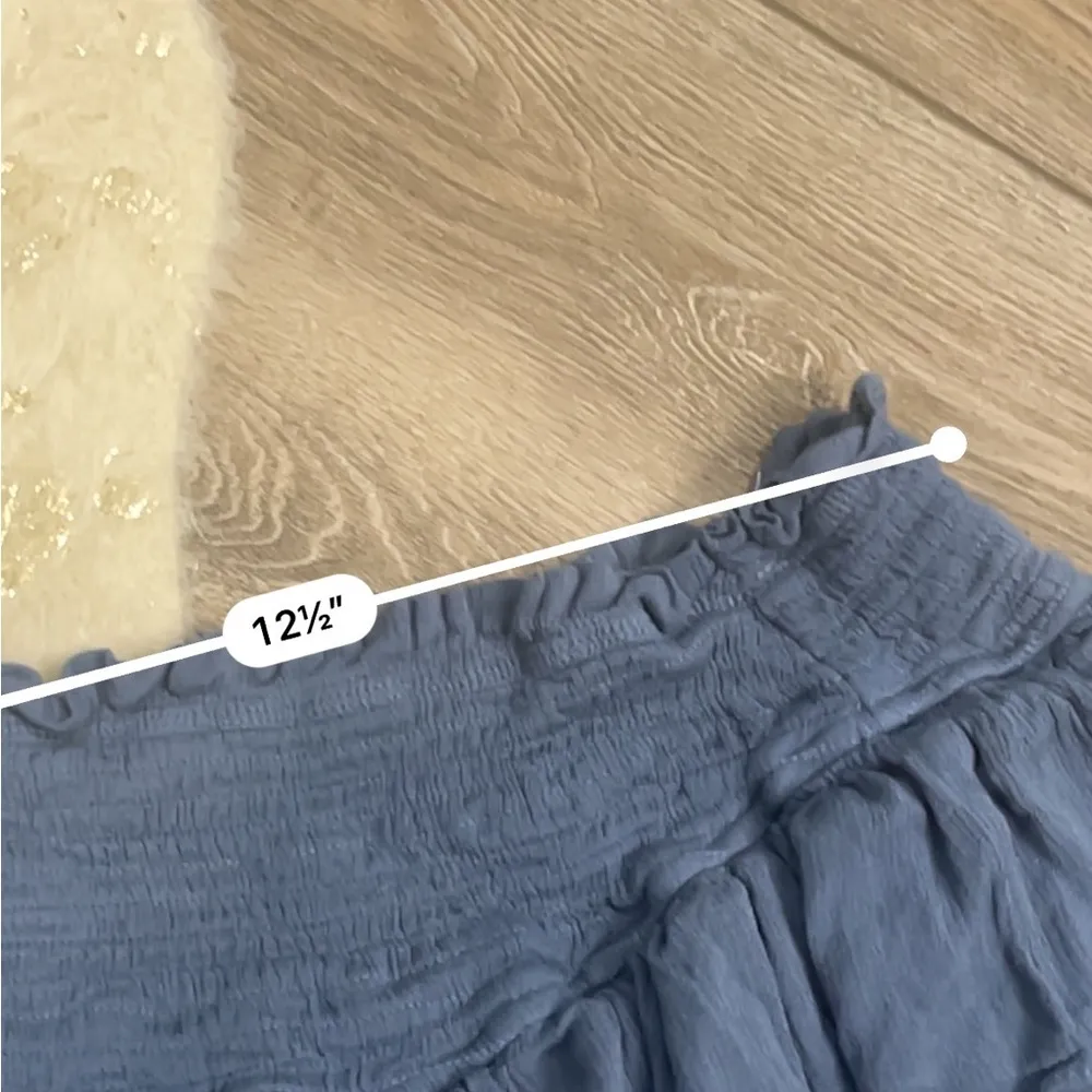 Mustard Seed  blue ruffle tiered mini skort - Image 3