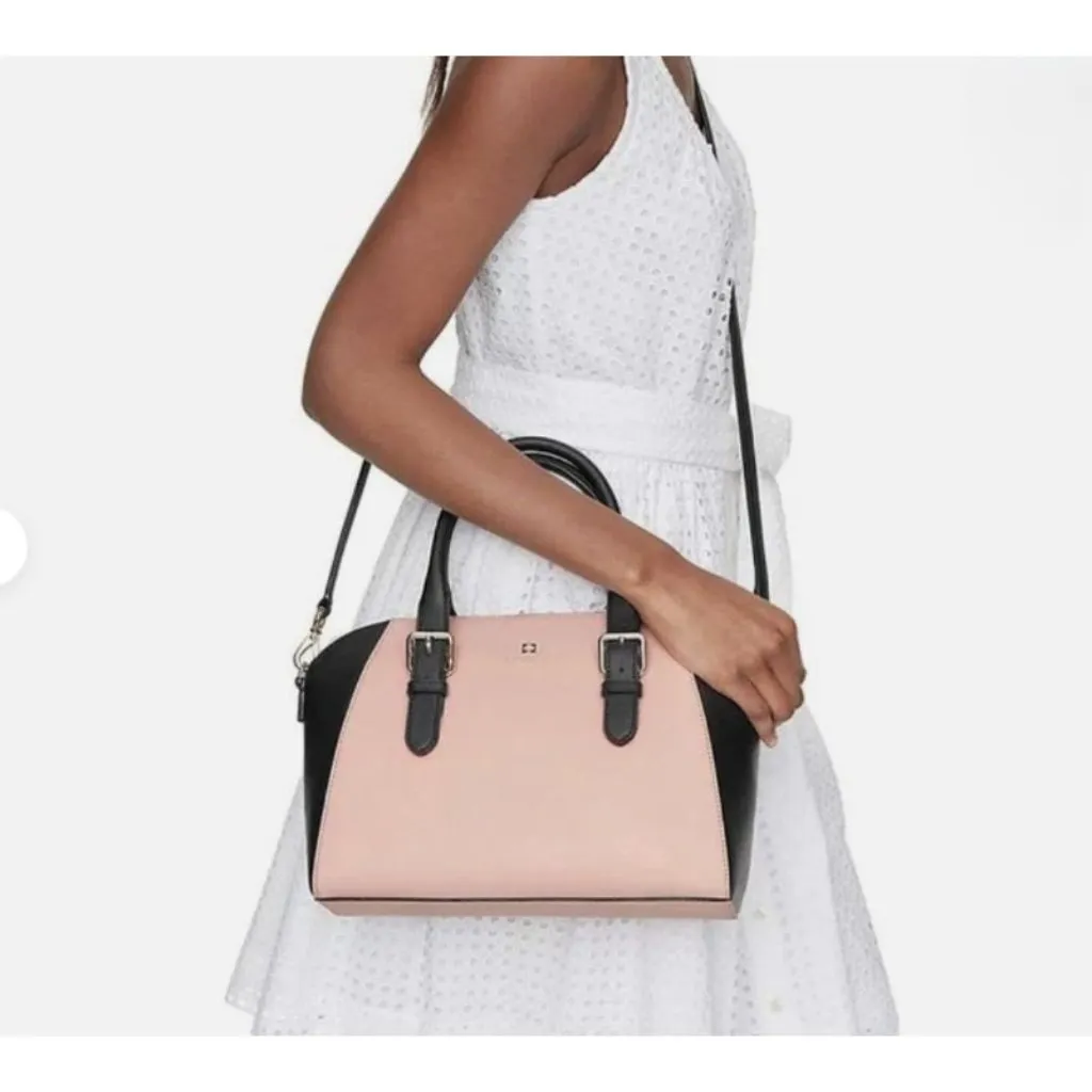 Kate Spade Cove Street Colorblock Pippa Crossbody in Soft Resetta Pink Black - Image 2