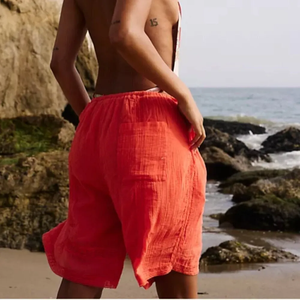 #18 NWT Free People Seaside Shorts in Scarlet Ibis - Image 2