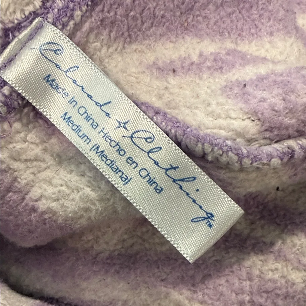 Tranquility by Colorado Clothing Lavender and White Lounge Pants Purple Size M - Image 2