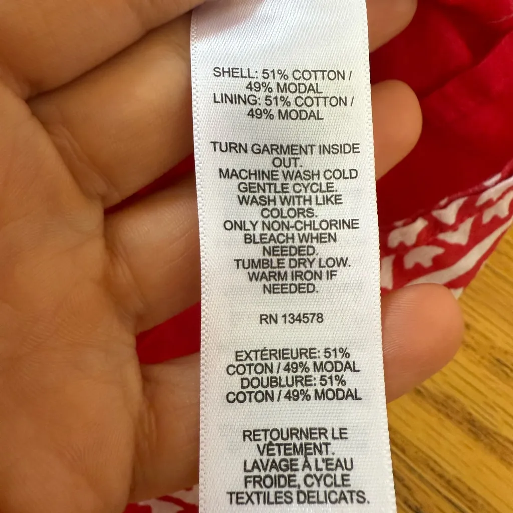 VINEYARD VINES Vineyard Tile Ruffle Top in Lighthouse Red – Medium - Image 8