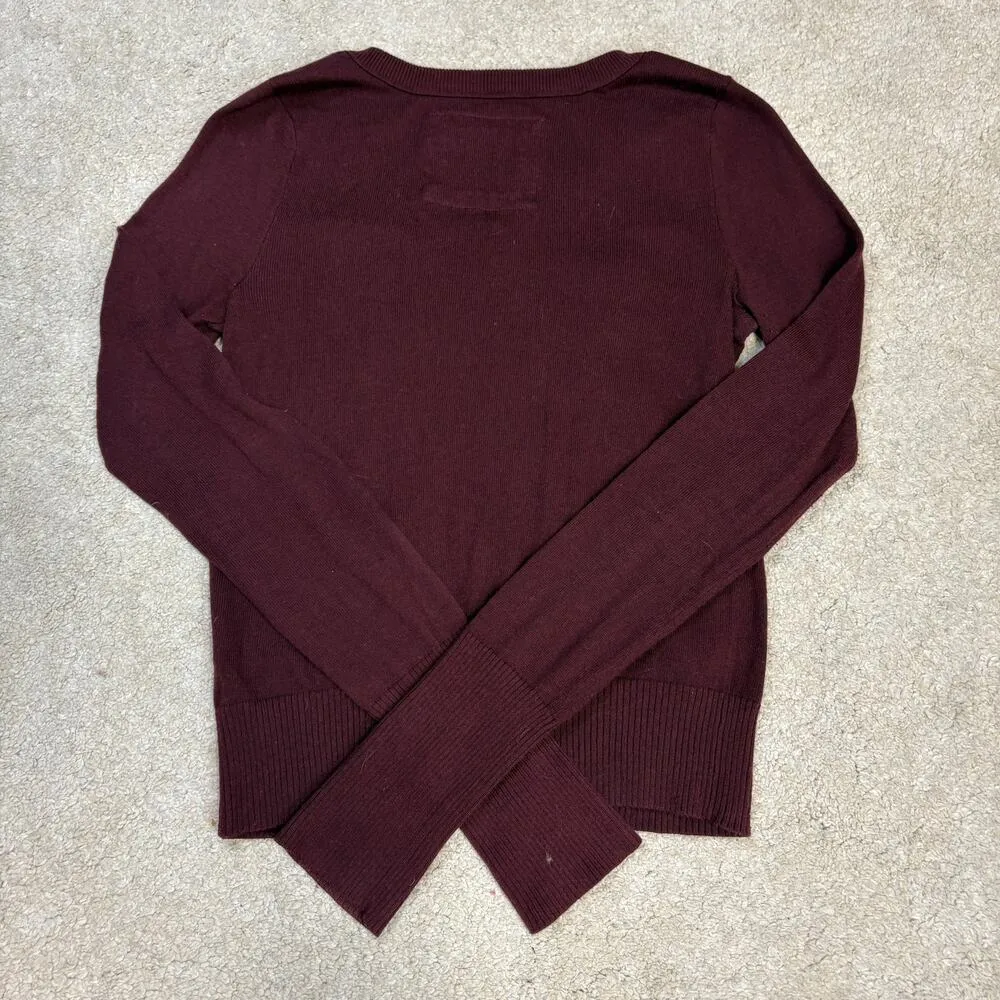 Abercrombie & Fitch A&F Button Down Ruffle Tiered Cardigan Size M - Image 2