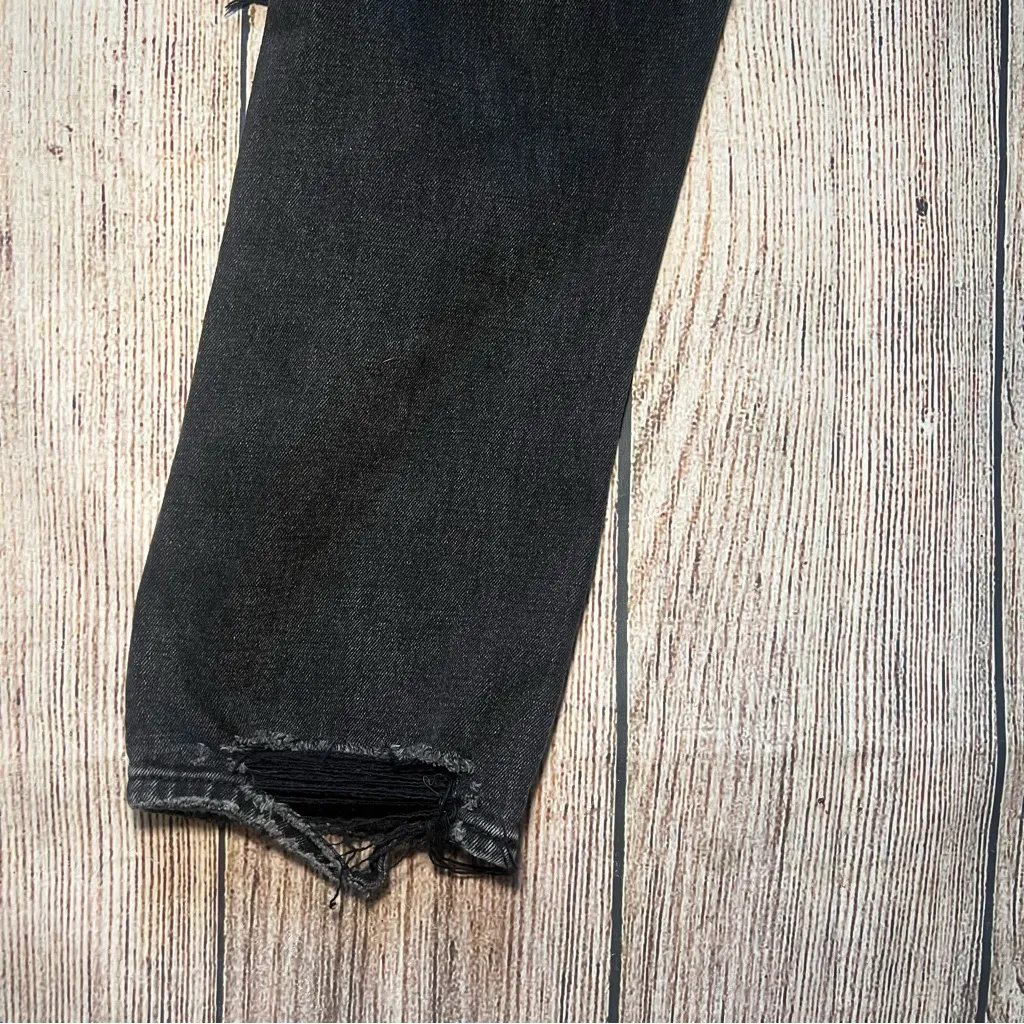 Abercrombie & Fitch Womens 27‎ Faded Black Ultra High Rise Straight Ankle Jeans - Image 9