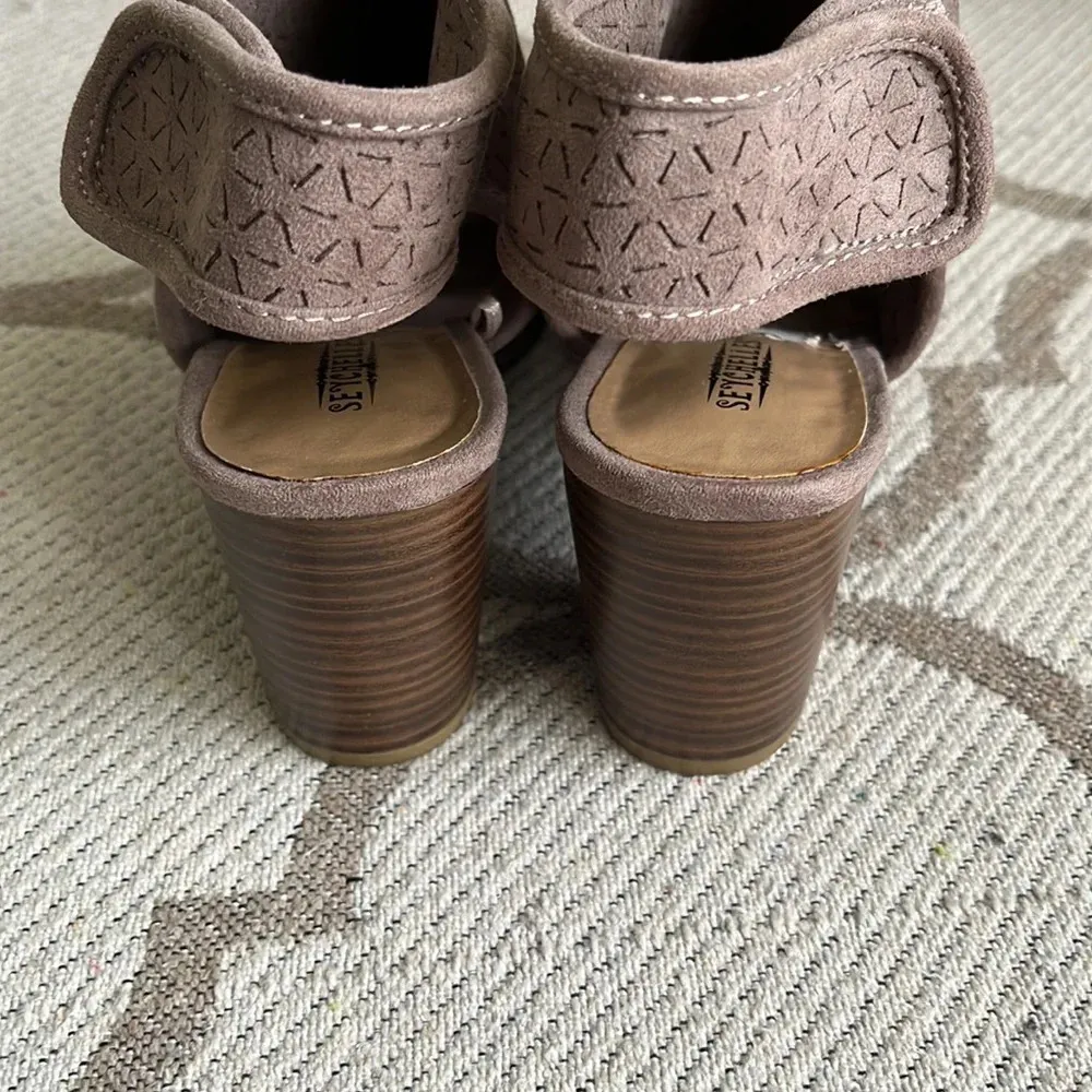 Seychelles  open back 3” block heel Velcro strap sandal, size 7.5 - Image 10