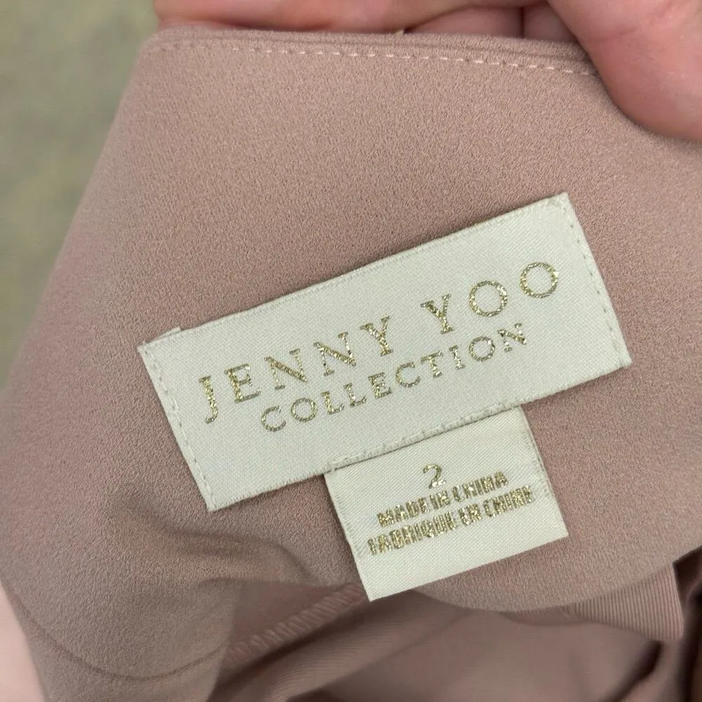 Jenny Yoo Women's Gia open back bridesmaid dress blush pink - Image 3