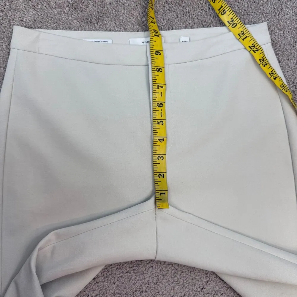 Vince Slim Trouser Pants Womens Size 4 Off White Mid Rise Neutral Career Corpcor - Image 8