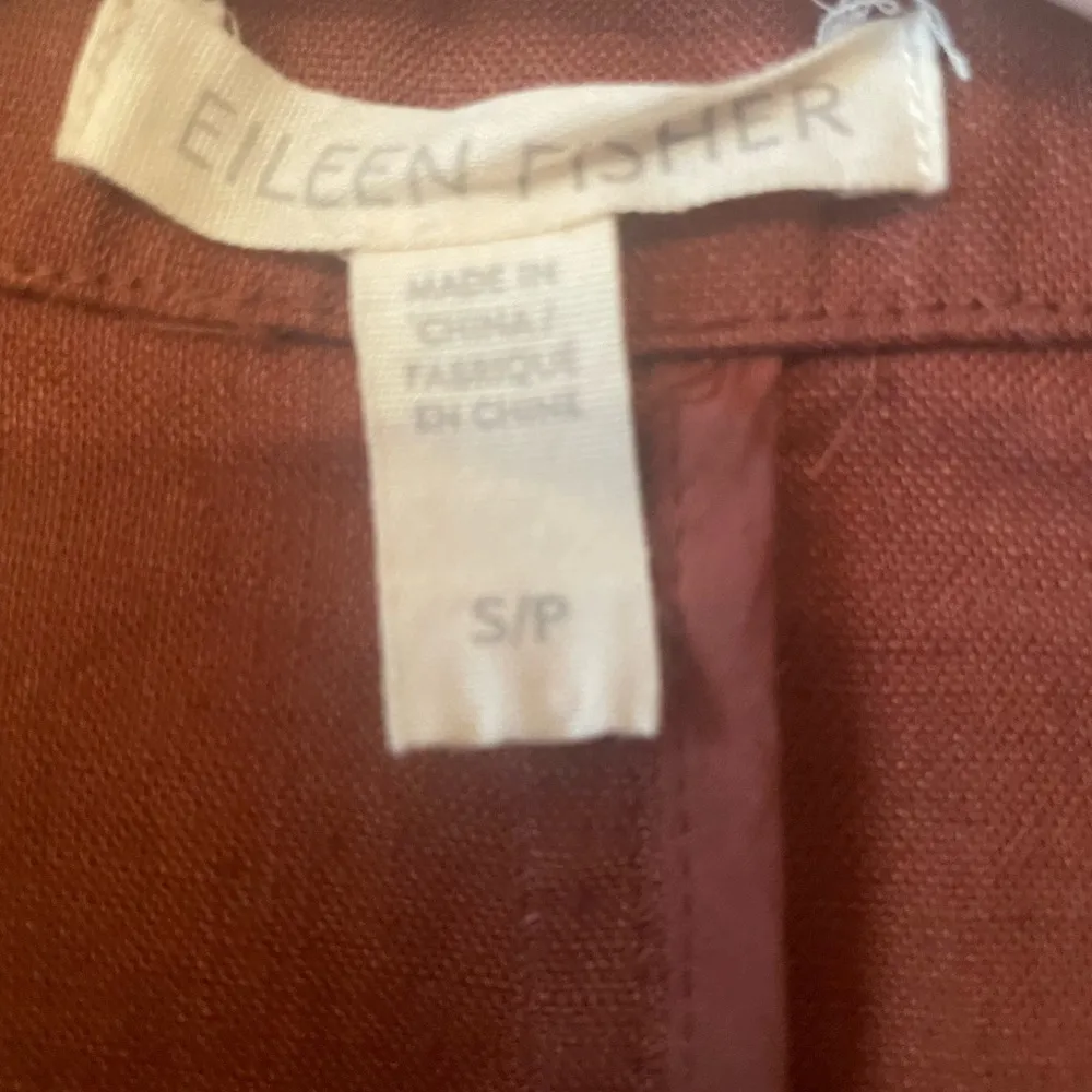 Eileen Fisher Women’s Organic Linen Blazer Rust Small - Image 4