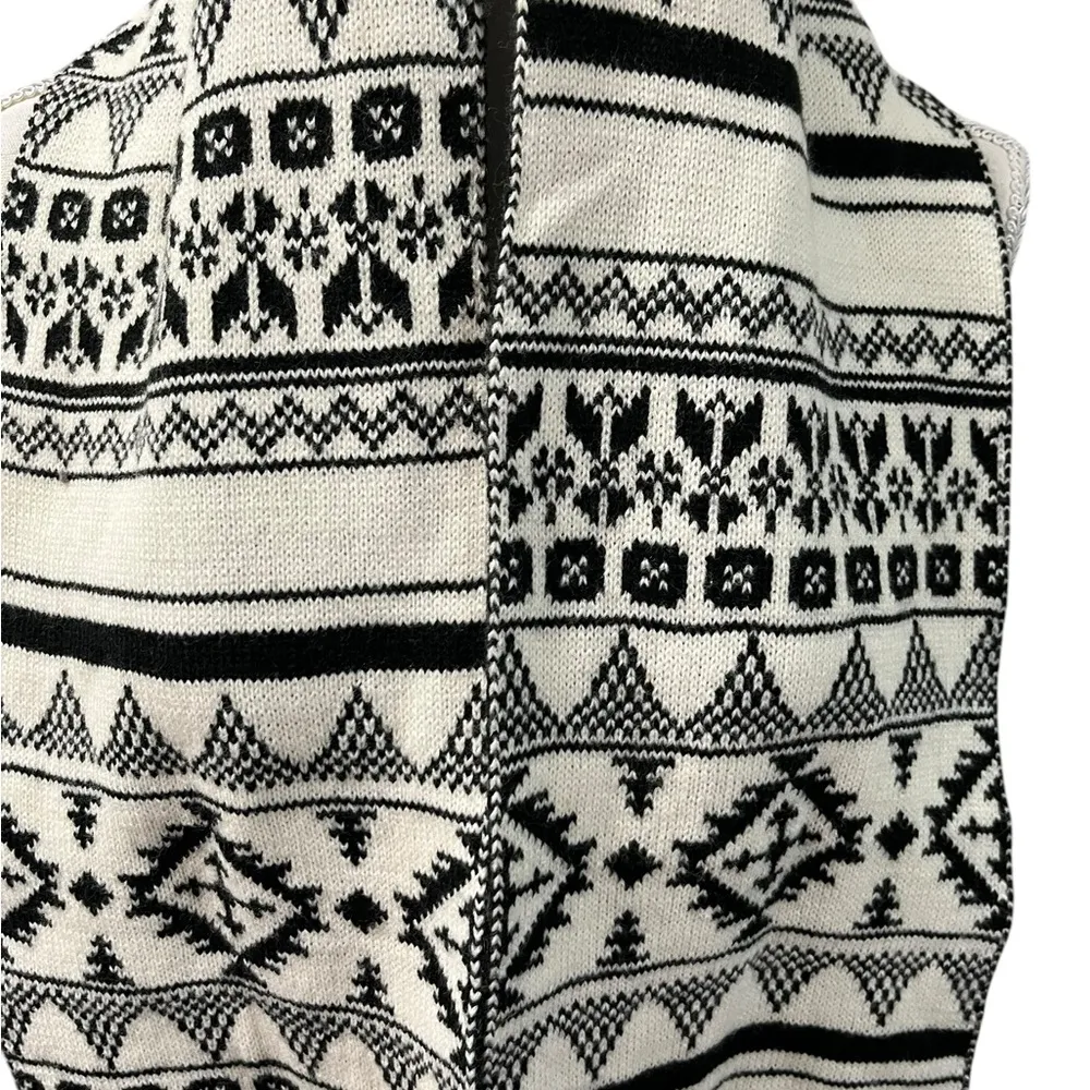Berkshire Fashion Winter Fair Isle Print Knit Scarf Neck Warmer Tassels OS Black - Image 5