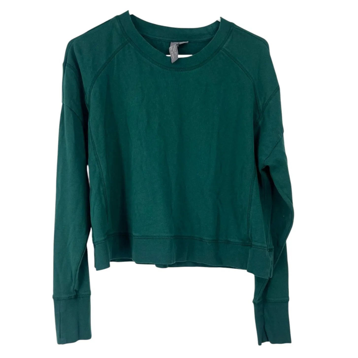 SWEATY BETTY M 10 After Class Crop Sweatshirt Crewneck Pullover Athleisure Top - Image 2