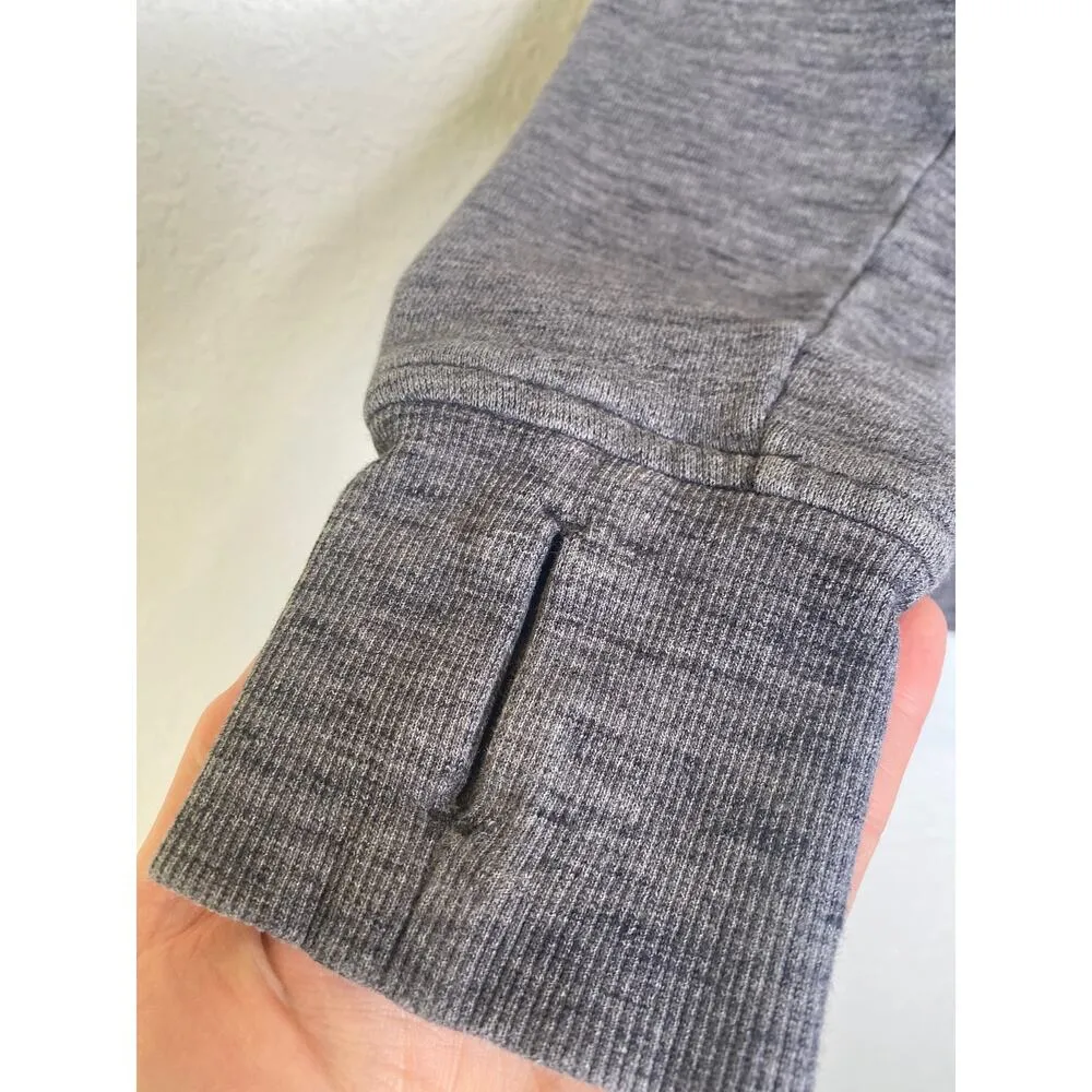 Lululemon Scuba Hoodie Heather Gray Full Zip Sz 8 Cotton Women’s Athletic - Image 3