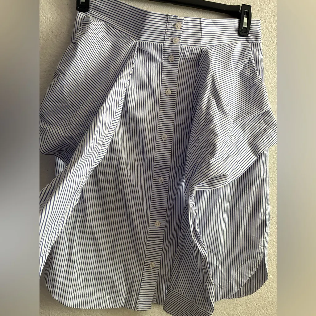 🆕Maeve Sleeve-Waist Button-down Striped Blue& White  Skirt M🆕 - Image 8
