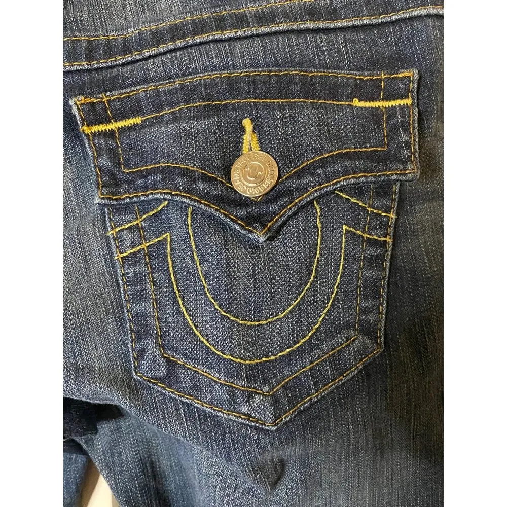 True Religion Slim Straight with Flap Pockets Jeans in Island‎ Song SZ 28 - Image 6
