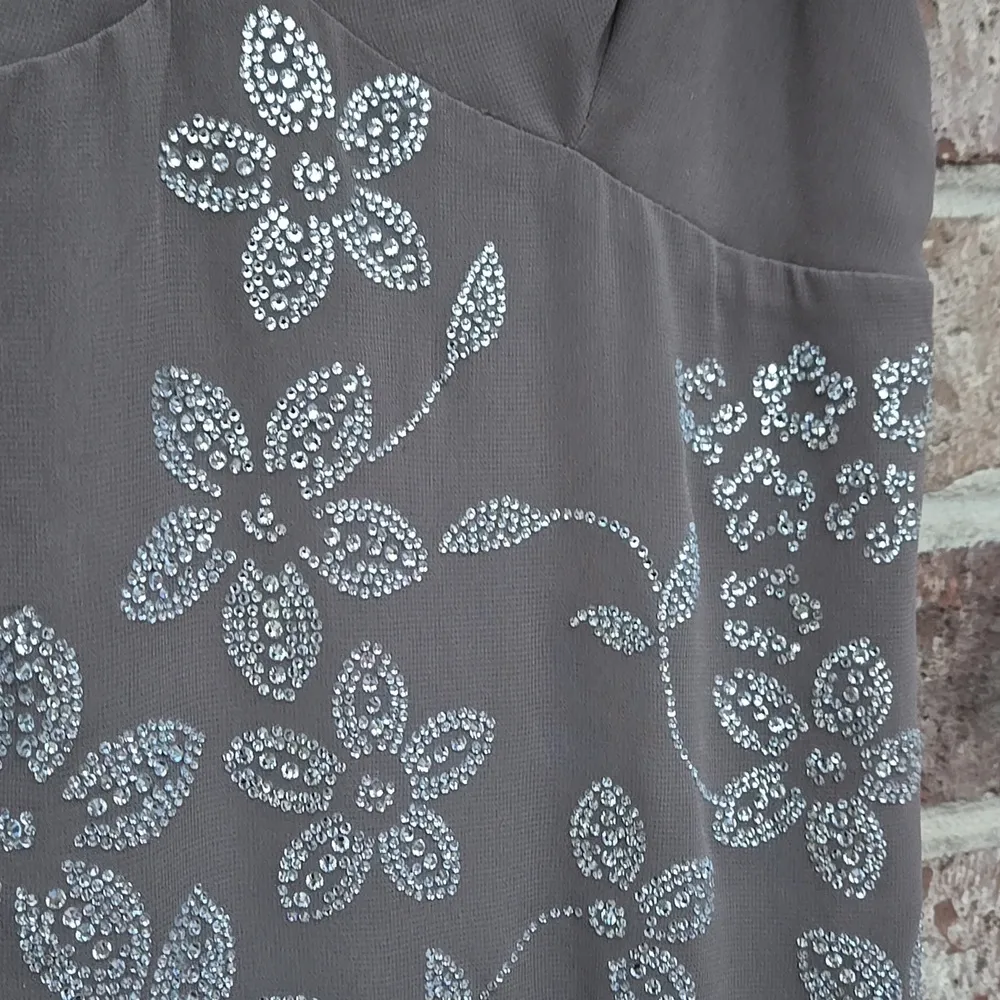 House of CB Blanca Crystal Embellished Midi Dress in Smoke Size S - Image 6