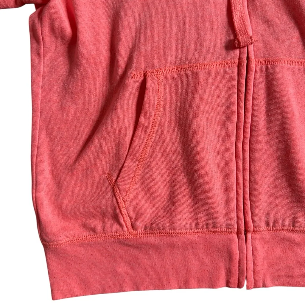 PINK Victoria’s Secret Y2K Coral Zip-Up Hoodie Small | Cozy Logo Sweatshirt - Image 5
