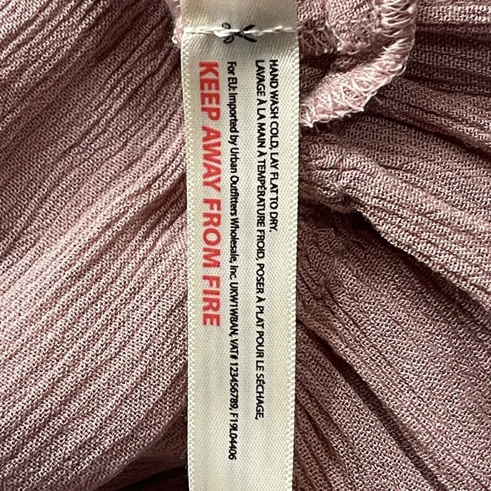 Free People Intimately Small Adella Cami Top Mauve Ruffled Crochet Lace Smocked - Image 9